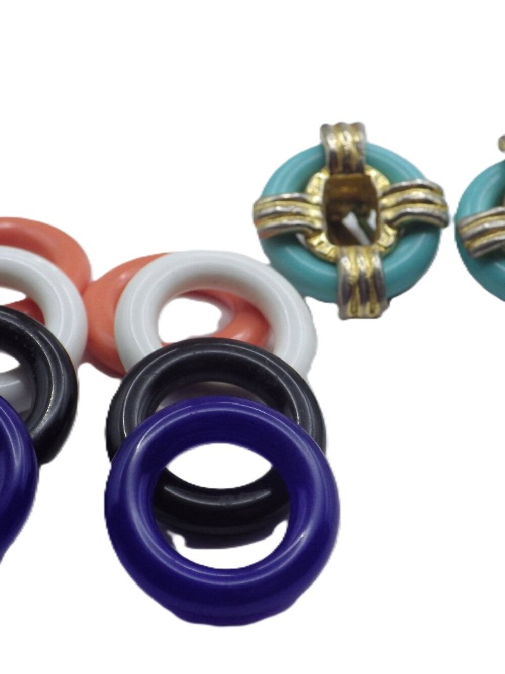 Vintage Clip-On Earrings/Interchangeable Colors